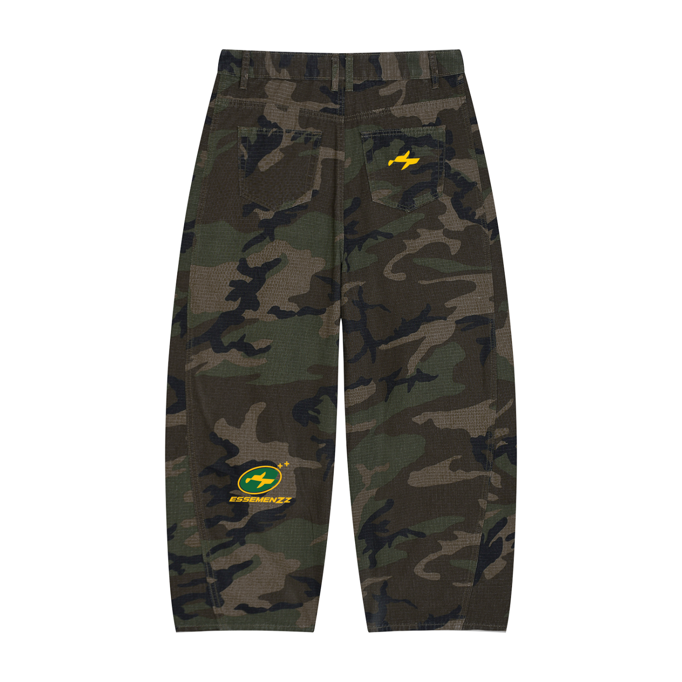 Men’s Camo Barrel Leg Cargo Pants