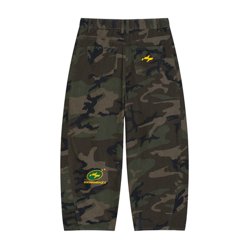Men’s Camo Barrel Leg Cargo Pants