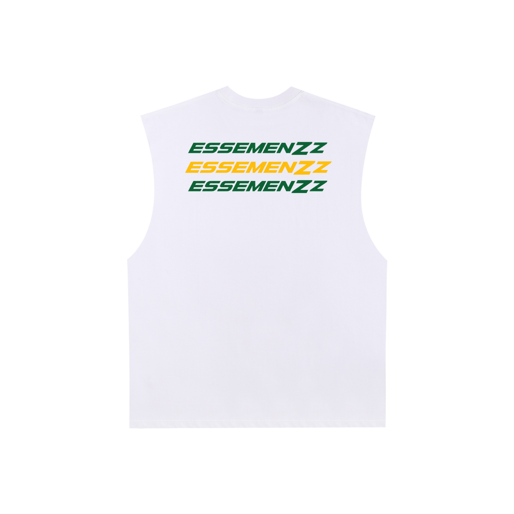 Raw Edge Cotton Tank Top