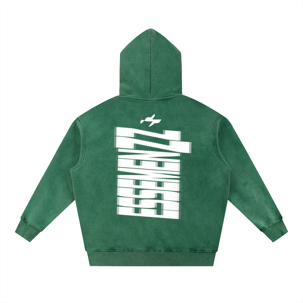Snow Wash Fleece Oversize Hoodie