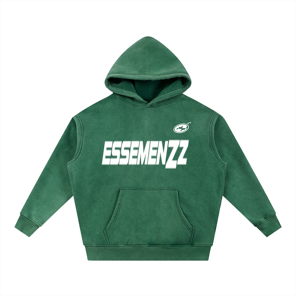 Snow Wash Fleece Oversize Hoodie
