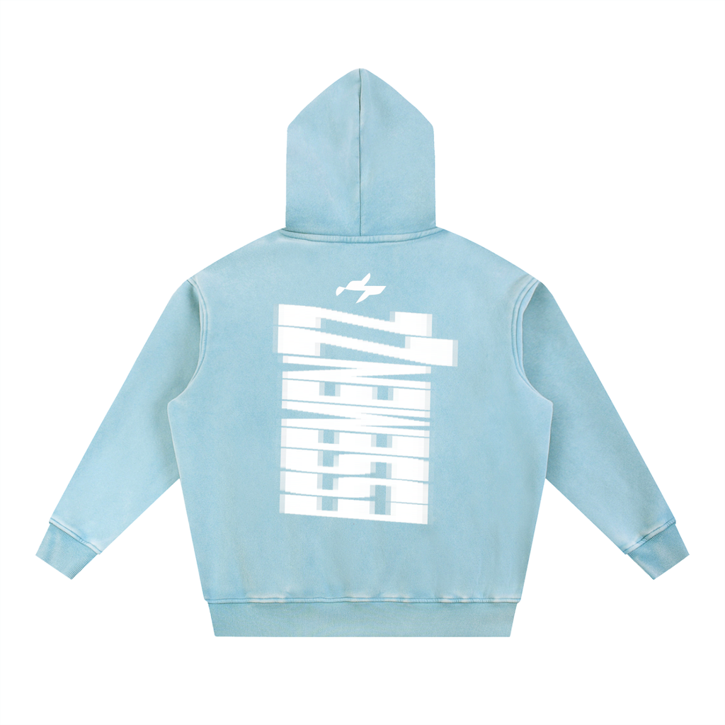 Snow Wash Fleece Oversize Hoodie