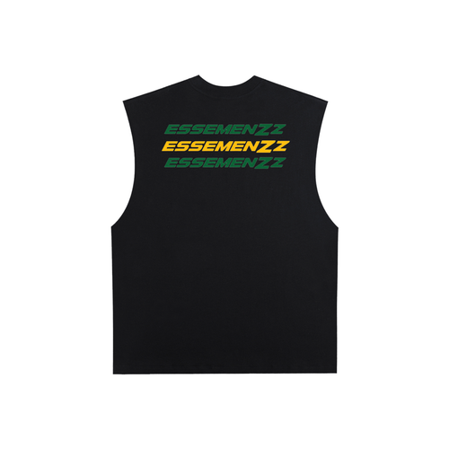 Raw Edge Cotton Tank Top